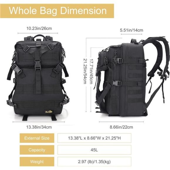 Motorcycle Helmet Backpack Bag for Men with Hard Hat Carrier/Storage, Riding - Picture 5 of 7